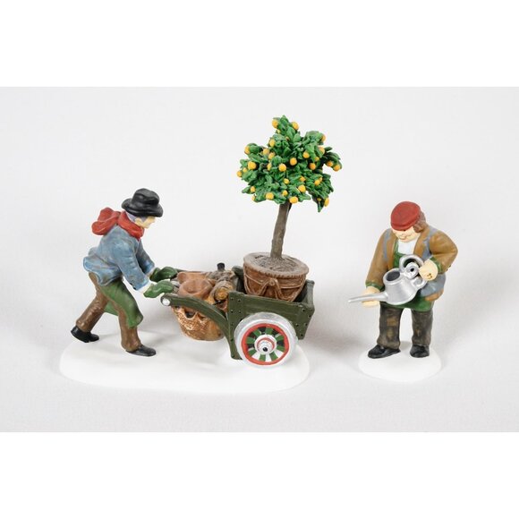 Department 56 Master Gardeners Set of 2 Dickens Village Accessory #58458 w/ Box - Picture 1 of 7